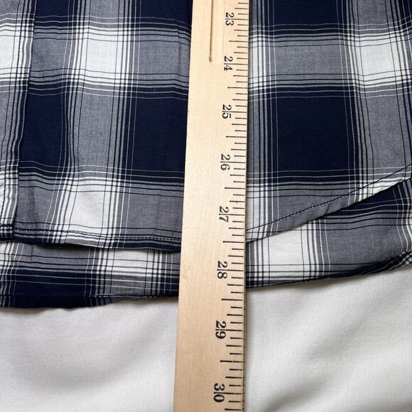 GRAYSON The Hero Shirt Size 4 Large Blue White Plaid Button Long Sleeve Cotton - Picture 6 of 15